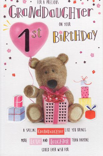 Picture of GRANDDAUGHTER 1ST BIRTHDAY CARD